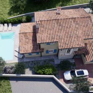 LINARDIĆI - Rustikalna vila s bazenom i otvorenim pogledom na more