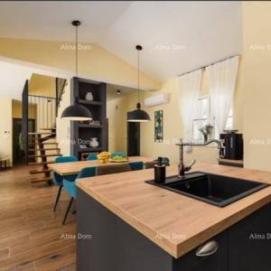 Luksuzna, potpuno namještena istarska vila s studio apartmanom, bazenom i pogledom na more, Kanfanar!