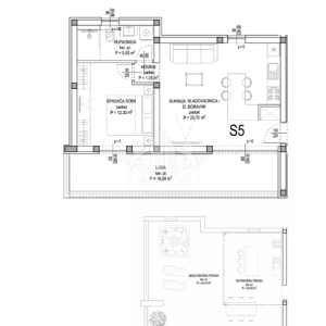 Luksuzni 1-sobni apartman s krovnom terasom - Sukošan, Zadar