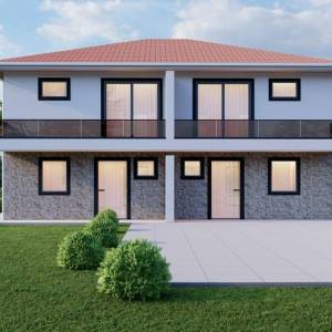 MALINSKA - Dvojna kuća s bazenom blizu mora