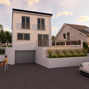 Malinska, OTOK KRK - Dvojna kuća s pogledom na more, novogradnja