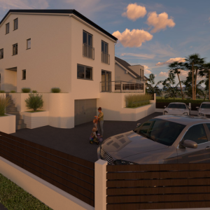 Malinska, OTOK KRK - Dvojna kuća s pogledom na more, novogradnja