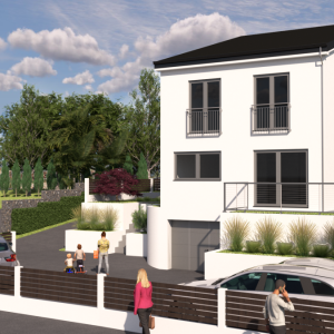 Malinska, OTOK KRK - Dvojna kuća s pogledom na more, novogradnja