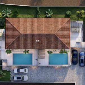 MALINSKA, OTOK KRK- Dvojna kuća s bazenom i pogledom na more