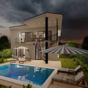 MALINSKA, OTOK KRK – Moderna vila s bazenom 100 m od mora