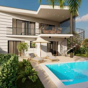 MALINSKA, OTOK KRK – Moderna vila s bazenom 100 m od mora