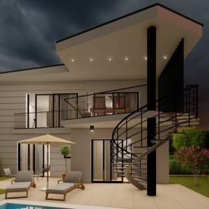 MALINSKA, OTOK KRK – Moderna vila s bazenom 100 m od mora