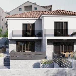 MALINSKA - Zemljište s idejnim projektom za dvojnu kuću