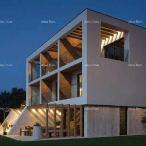 Medulin, Moderni troetažni apartman s pogledom na more, A1