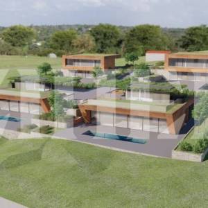 MOTOVUN, GRAĐEVINSKO ZEMLJIŠTE S DOZVOLAMA ZA IZGRADNJU 4 VILE