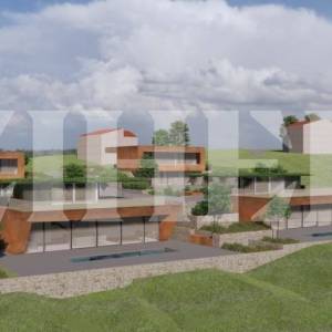 MOTOVUN, GRAĐEVINSKO ZEMLJIŠTE S DOZVOLAMA ZA IZGRADNJU 4 VILE