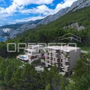 Novogradnja, dvosoban stan s balkonom i liftom, Omiš