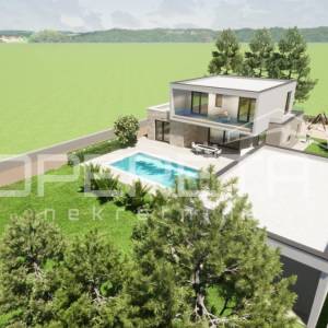 Novogradnja – kuća s bazenom, parcela površine 1.131 m2, Raštane