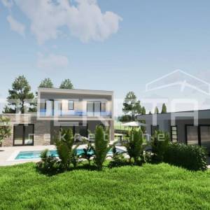 Novogradnja – kuća s bazenom, parcela površine 1.131 m2, Raštane