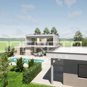 Novogradnja – kuća s bazenom, parcela površine 1.131 m2, Raštane