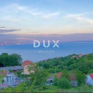 OPATIJA, BREGI- zemljište 801m2 S LOKACIJSKOM DOZVOLOM! za  exluzivnu villu s bazenom i panoramskim pogledom na more