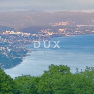 OPATIJA, BREGI- zemljište 901m2 S LOKACIJSKOM DOZVOLOM!! za  exluzivnu villu s bazenom i panoramskim pogledom na more