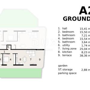 OPATIJA, IČIĆI - Elegantni stan s privatnim vrtom i panoramom