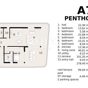 OPATIJA, IČIĆI - Penthouse s krovnom terasom i privatnim bazenom