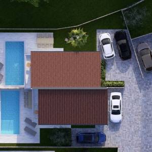 OTOK KRK, MALINSKA - Dvojna kuća s bazenom u mirnom okruženju