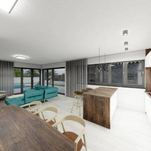 OTOK KRK, MALINSKA - Moderna kuća s bazenom, pogledom na more i garažom