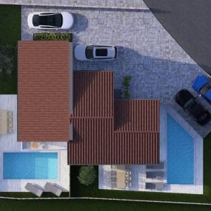 OTOK KRK, MALINSKA – Moderna dvojna kuća s bazenomi pogledom na more