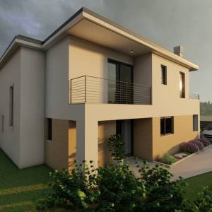 OTOK KRK, MALINSKA -  Zemljište s građevinskom dozvolom