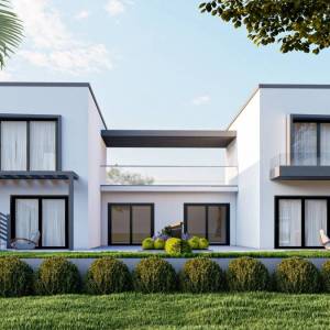 OTOK KRK - Moderna dvojna kuća s bazenom i pogledom na more