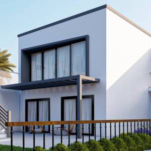 OTOK KRK - Moderna dvojna kuća s bazenom i pogledom na more