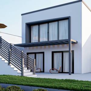 OTOK KRK - Moderna dvojna kuća s bazenom i pogledom na more