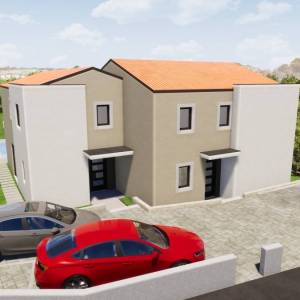 OTOK KRK, okolica Malinske - Moderna dvojna vila s bazenom i pogledom na more