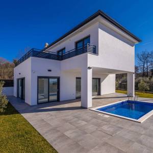 OTOK KRK, okolica Malinske - Luksuzna kuća s bazenom i pogledom na more