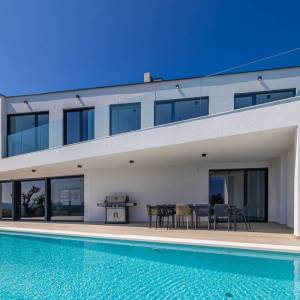 OTOK KRK, šire područje grada Krka - Luksuzna vila s panoramskim pogledom na prirodu