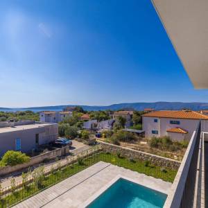 OTOK KRK, šire područje grada Krka - Luksuzna vila s pogledom na more