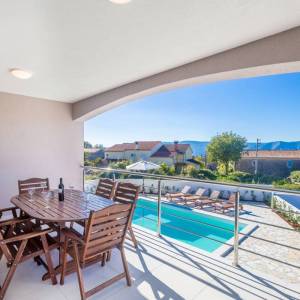 OTOK KRK, ŠOTOVENTO - Kuća s bazenom i pogledom na more