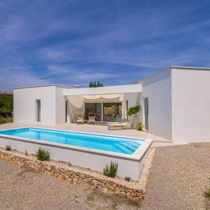 OTOK KRK, Šotovento - Luksuzna moderna vila s bazenom i pogledom na more 