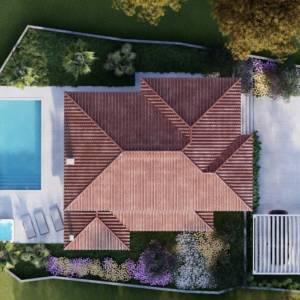 OTOK KRK - Vila s bazenom na mirnoj lokaciji s pogledom na more