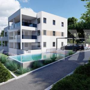 PRODAJA, BRAČ, MILNA, 6 APARTMANA U IZGRADNJI S BAZENOM,  80 m OD MORA