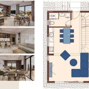 Prodaja - Dupleks vila u mediteranskom stilu s bazenom i pogledom na more, Medulin!