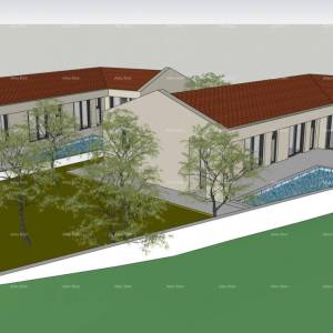 Prodaja - dva građevinska zemljišta s pravomoćnim dozvolama za izgradnju kuća s bazenom, Marčana! Gradnja može početi odmah!...