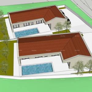 Prodaja - dva građevinska zemljišta s pravomoćnim dozvolama za izgradnju kuća s bazenom, Marčana! Gradnja može početi odmah!...