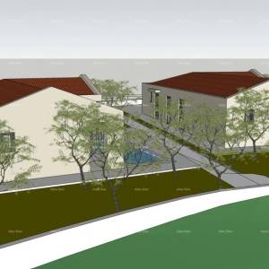 Prodaja - dva građevinska zemljišta s pravomoćnim dozvolama za izgradnju kuća s bazenom, Marčana! Gradnja može početi odmah!...