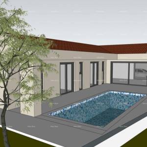 PRODAJA – Građevinsko zemljište s građevinskom dozvolom i projektom kuće s bazenom, Marčana!