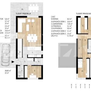PRODAJA, STUPNIK, 3 KUĆE U NIZU, 130 M2 + VRT + 2PM, USELJENJE 6/2026