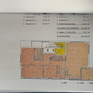 Prodaja: Zagreb-Bijenik, 4S stan 121m2, GPM, mirna lokacija