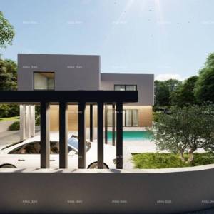 Prodaje se kuća u fazi izgradnje, sa bazenom i pogledom na more u Pomeru