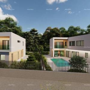 Prodaje se kuća u fazi izgradnje, sa bazenom i pogledom na more u Pomeru