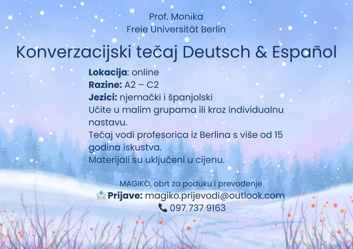 Prof. iz Berlina daje online poduke NJEMAČKI & ŠPANJOLSKI