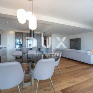 RIJEKA, KANTRIDA - luksuzna etaža u novogradnji, panoramski pogled na more, jedinstveno namještena nekretnina s terasom