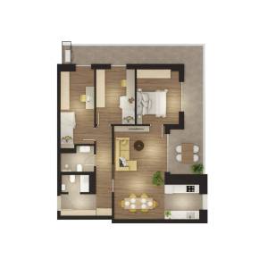 RIJEKA, ZAMET – Trosoban stan na 1. katu s 2 garažna mjesta 